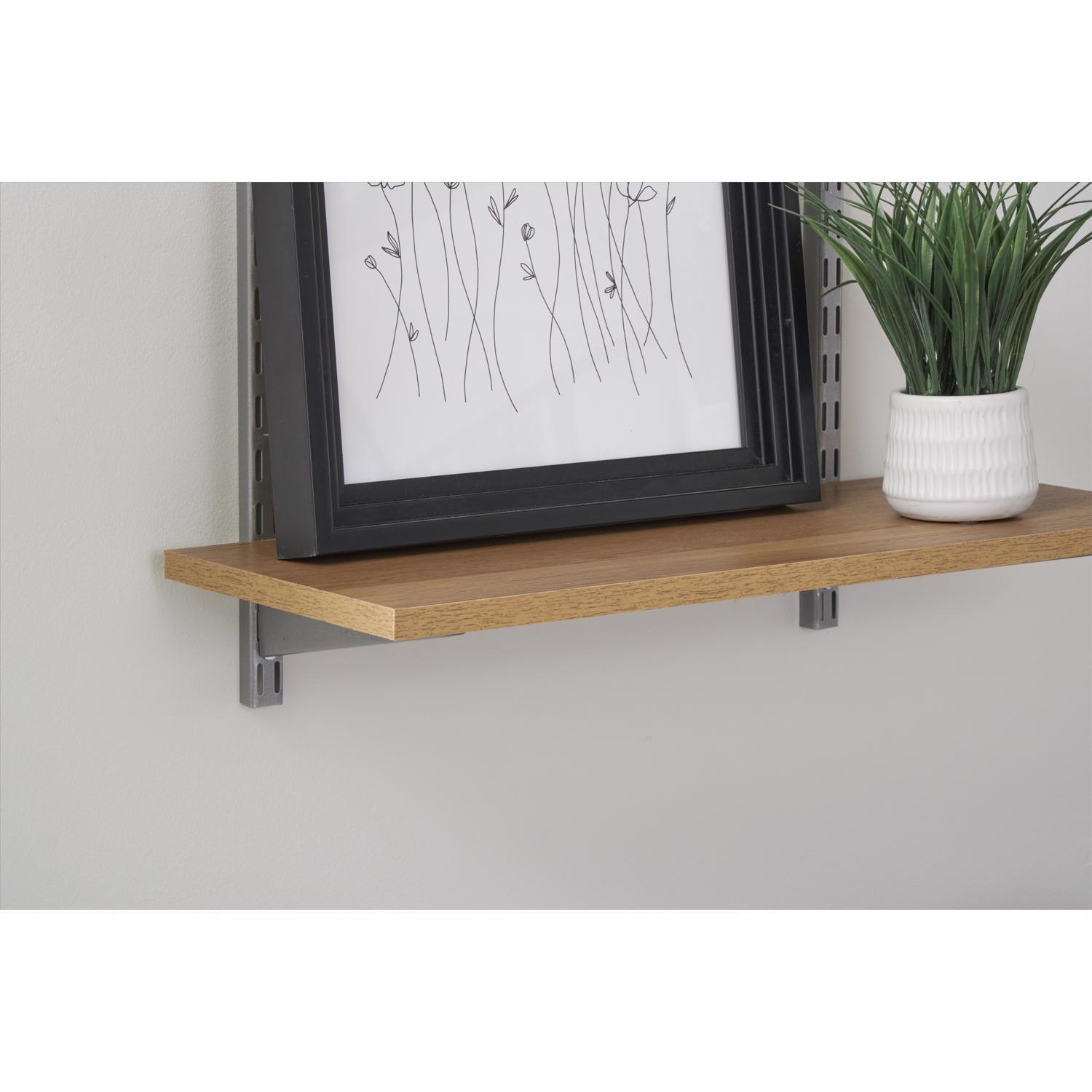 Rubbermaid 5/8 in. H X 24 in. W X 10 in. D Golden Oak Wood Shelf Board