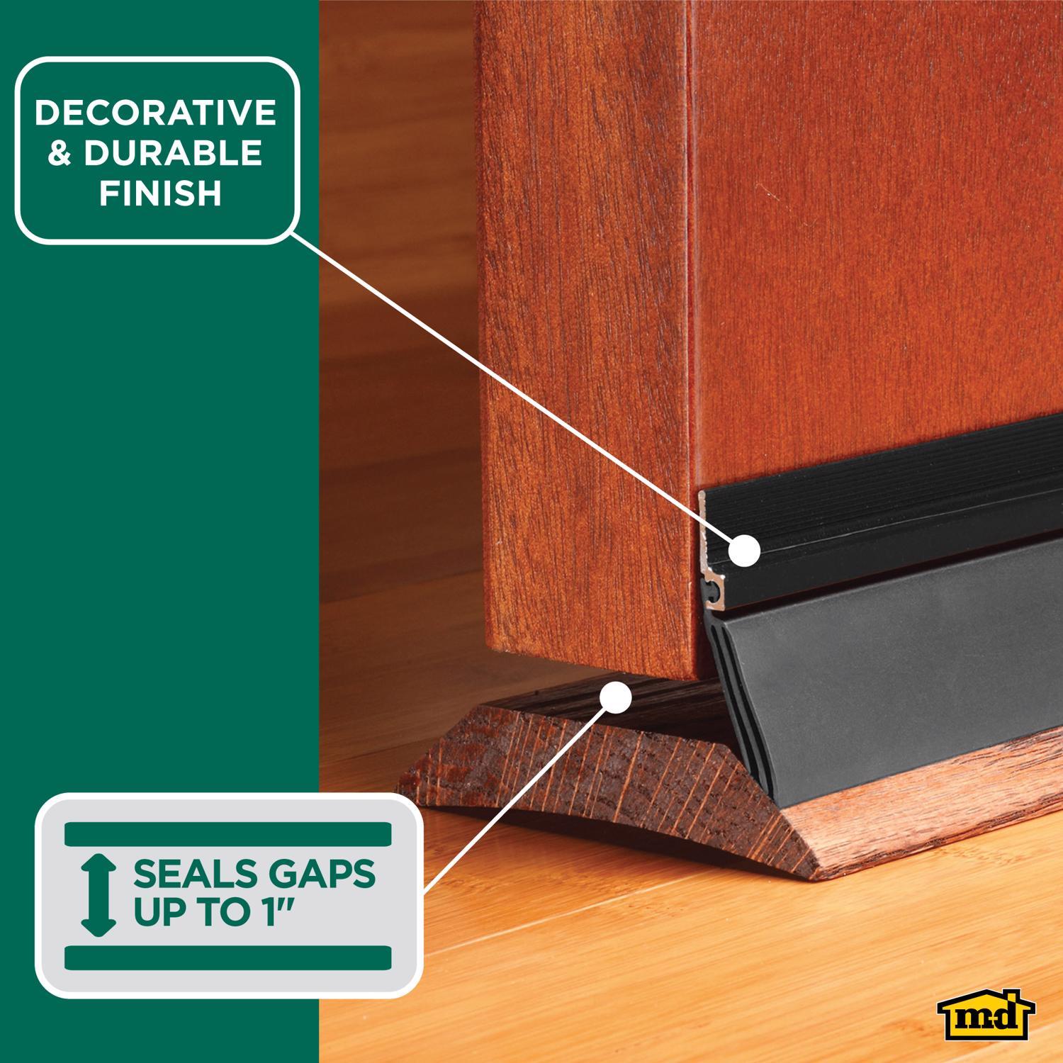 M-D Building Products Black Aluminum/Vinyl Sweep For Doors 36 in. L X 2 in.