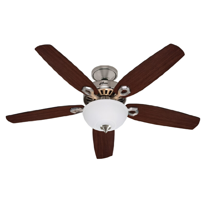 Hunter Fan Builder Deluxe Ceiling Fan 52 in. W Brushed Nickel