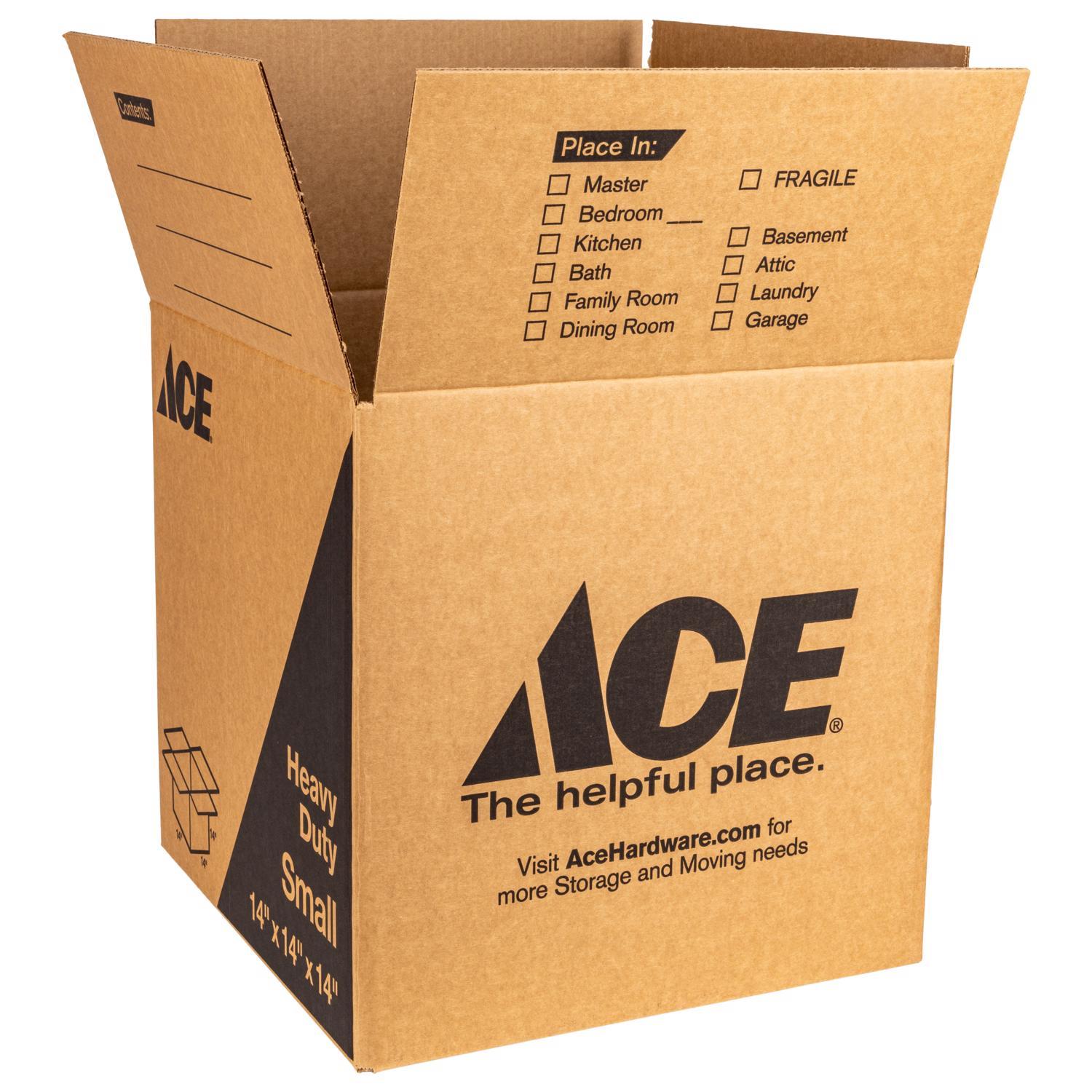 Ace 14 in. H X 14 in. W X 14 in. L Cardboard Corrugated Box 1 pk