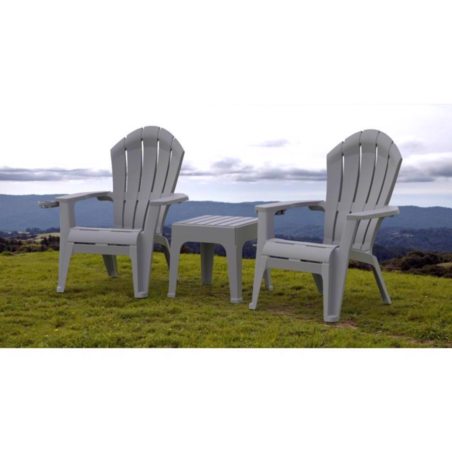 Adams RealComfort Deluxe Gray Resin Frame Adirondack Chair
