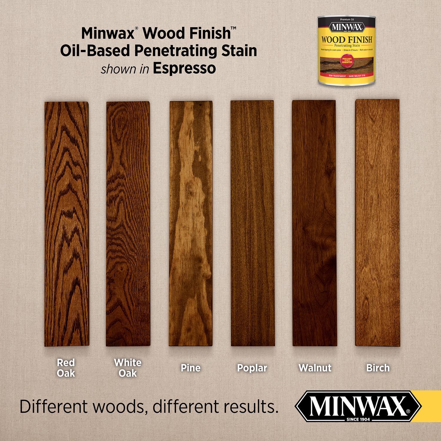 Minwax Wood Finish Semi-Transparent Espresso Oil-Based Penetrating Wood Stain 1/2 pt
