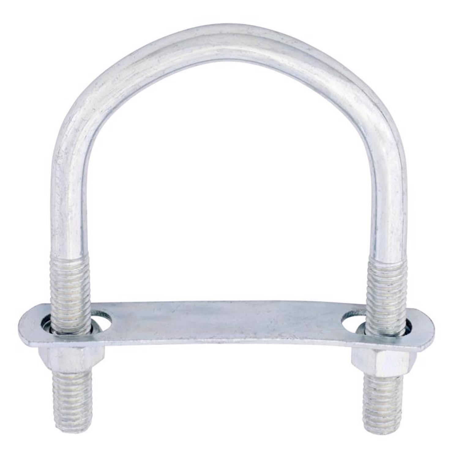 Hampton 3/8 in. X 3 in. W X 4-1/8 in. L Coarse Zinc-Plated Steel U-Bolt