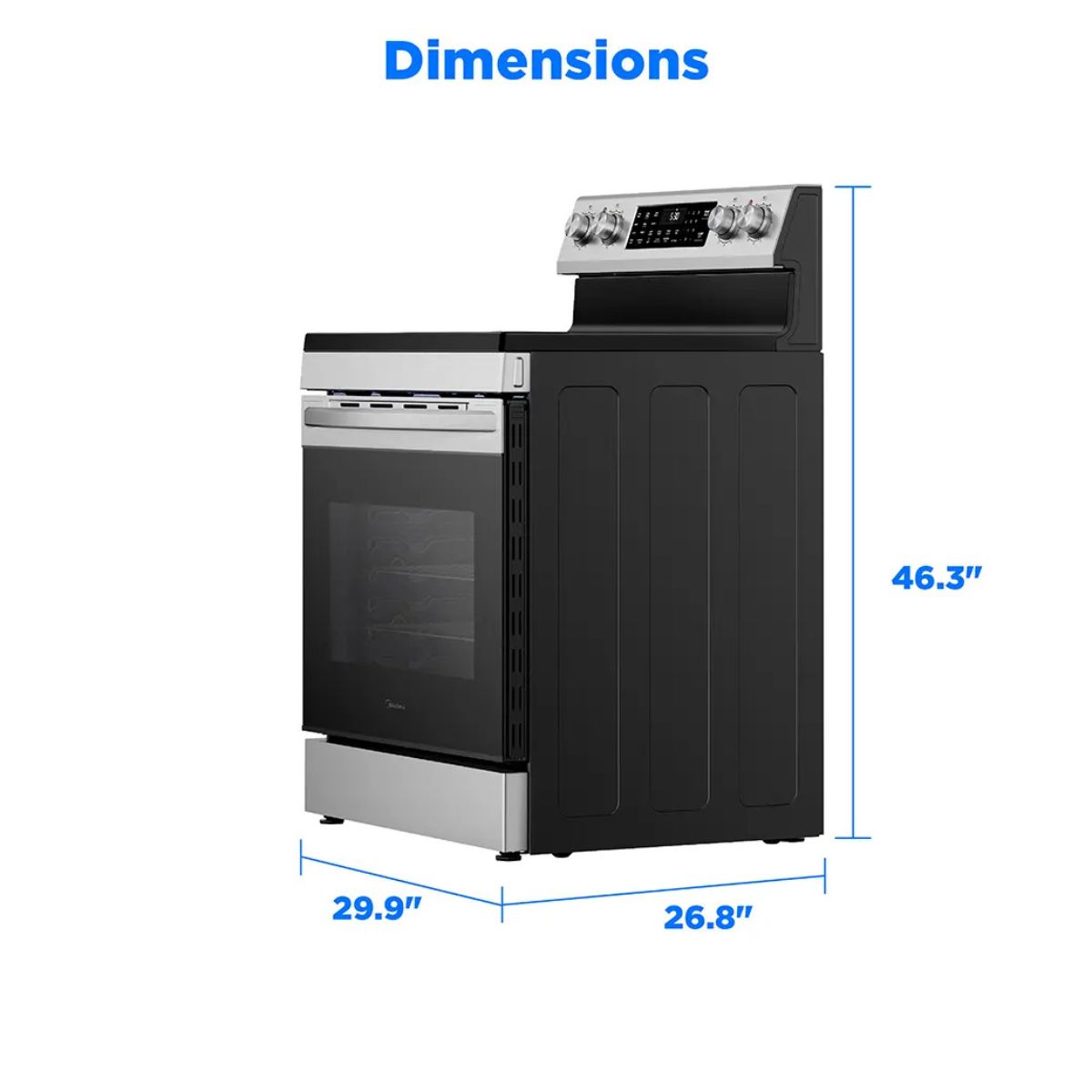 Midea 6.3 cu. ft. 5-Element Freestanding Electric Range