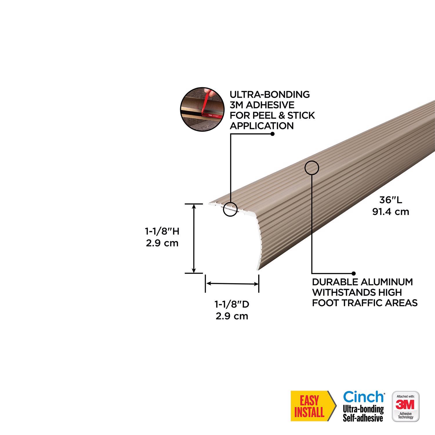 M-D Building Products CINCH 1.125 in. H X 1.125 in. W X 36 in. L Prefinished Satin Nickel Aluminum S