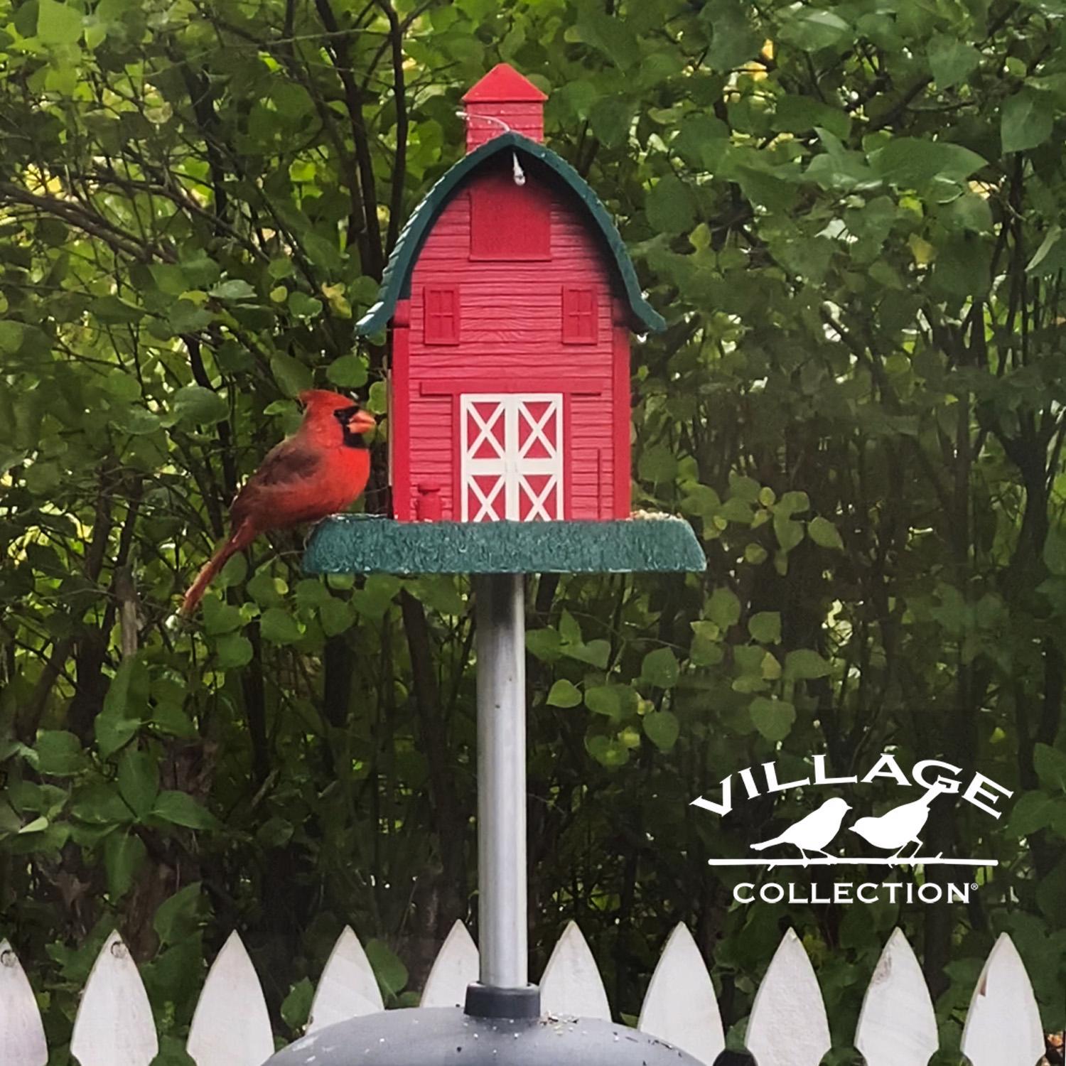 North States Wild Bird 5 lb Plastic Barn Hopper Bird Feeder 4 ports