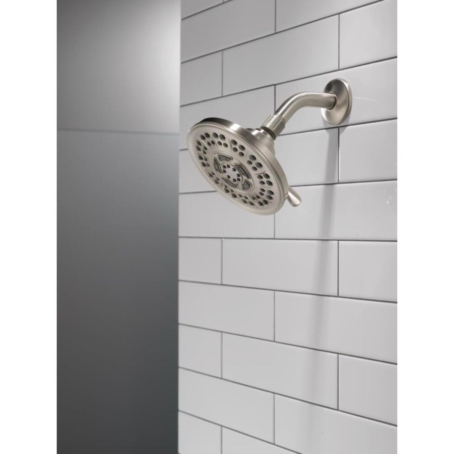 Delta Brushed Nickel ABS Plastic 6 settings Showerhead 1.75 gpm