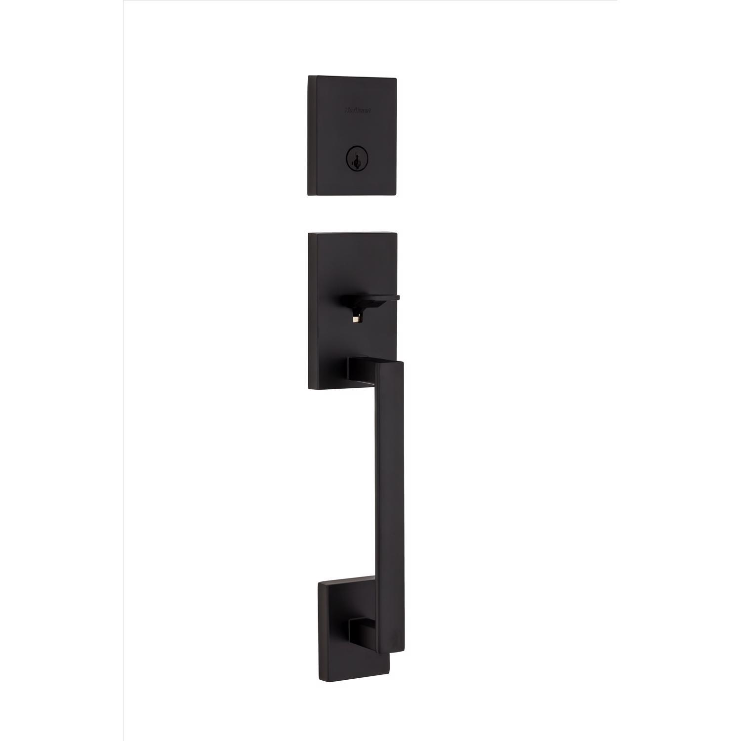 Kwikset San Clemente Matte Black Handleset