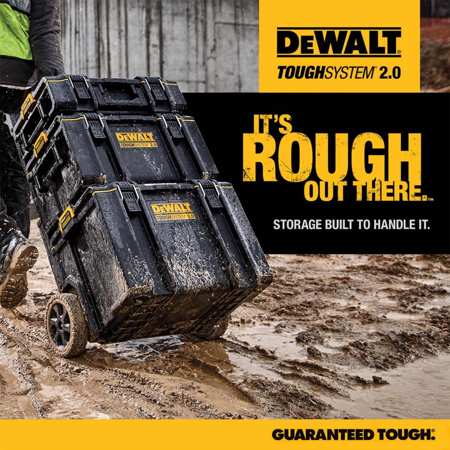DeWalt ToughSystem 2.0 21.75 in. Medium Tool Box Black/Yellow