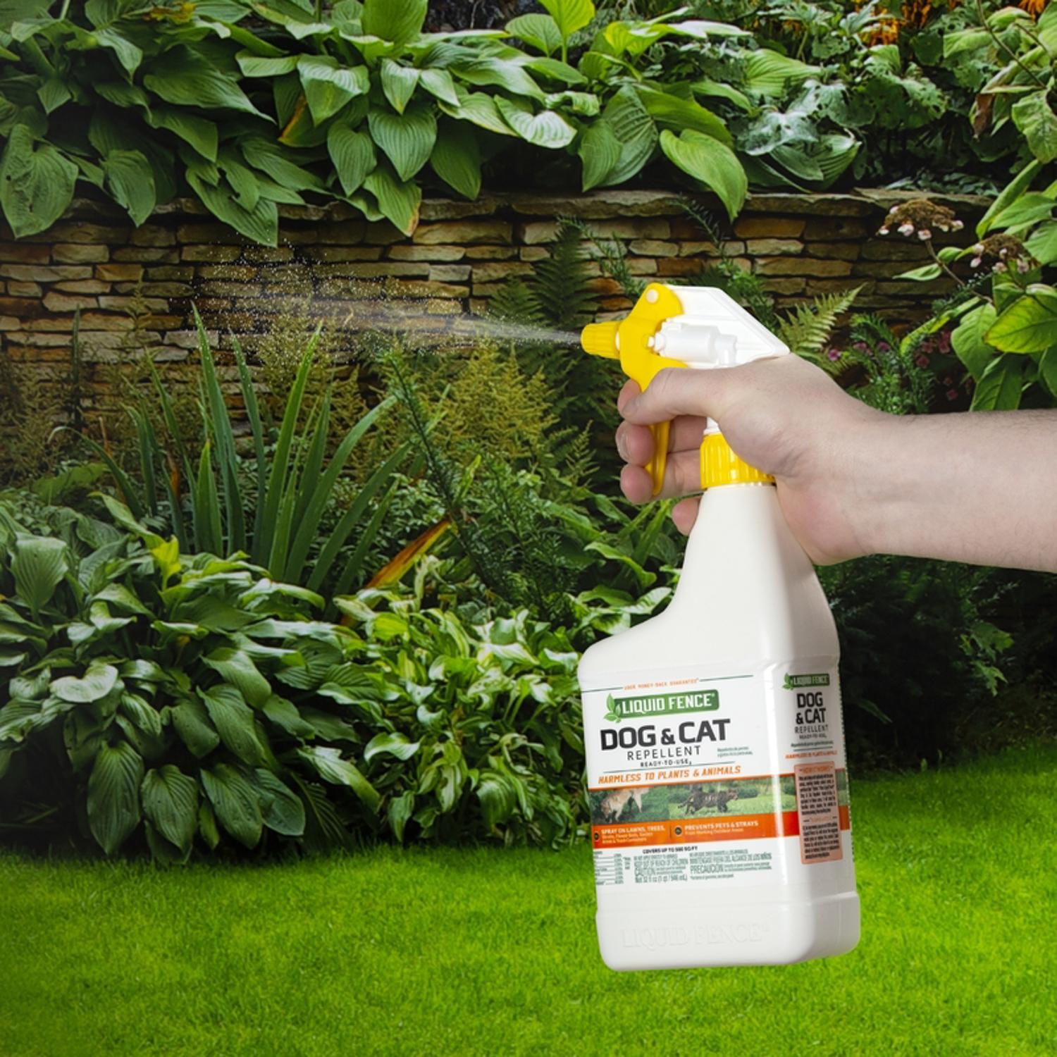 Liquid Fence Animal Repellent Spray For Cats and Dogs 32 oz