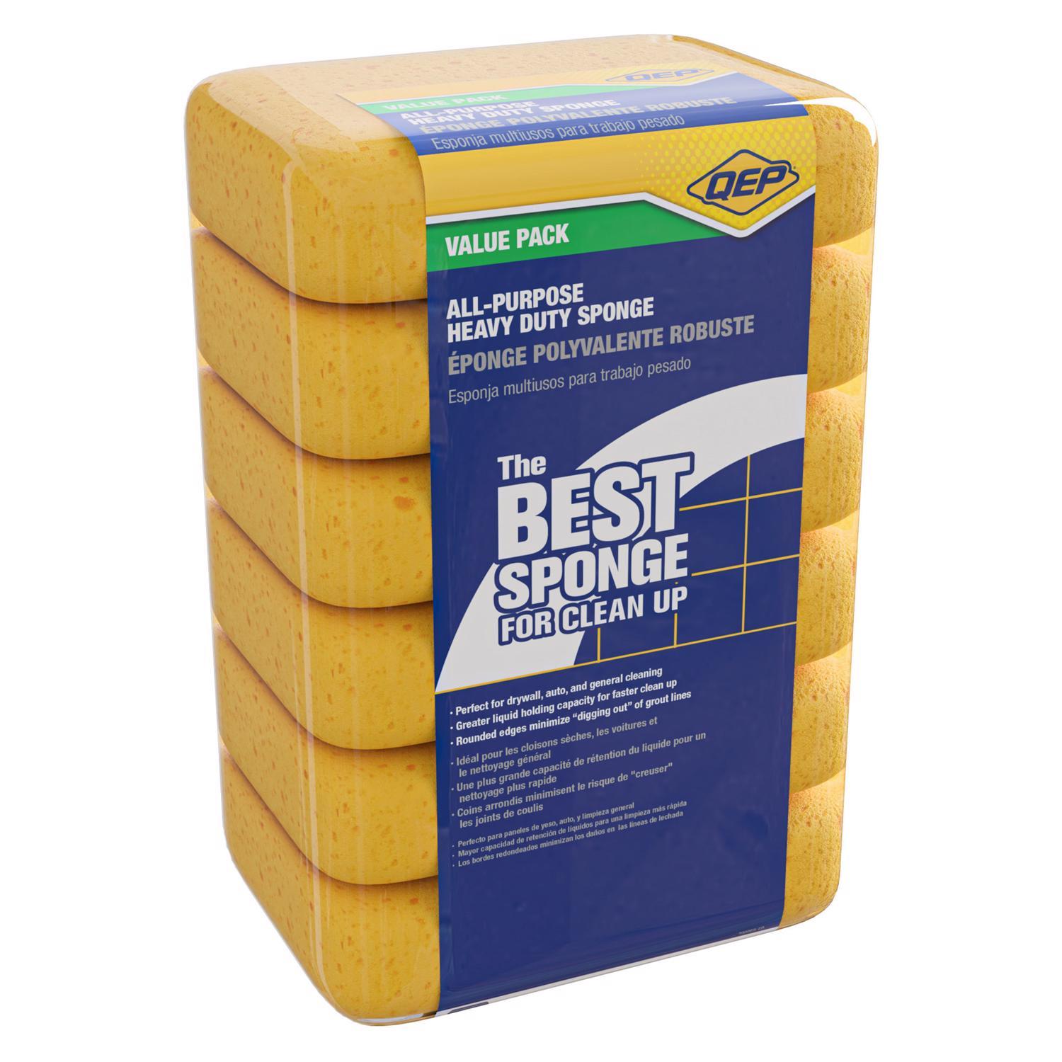 QEP Heavy Duty Sponge For All Purpose 7-1/2 in. L 6 pk