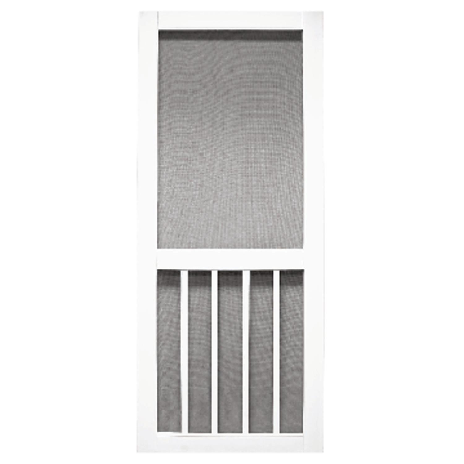 Precision 79-1/2 in. H X 36 in. W Magnolia White Vinyl Screen Door