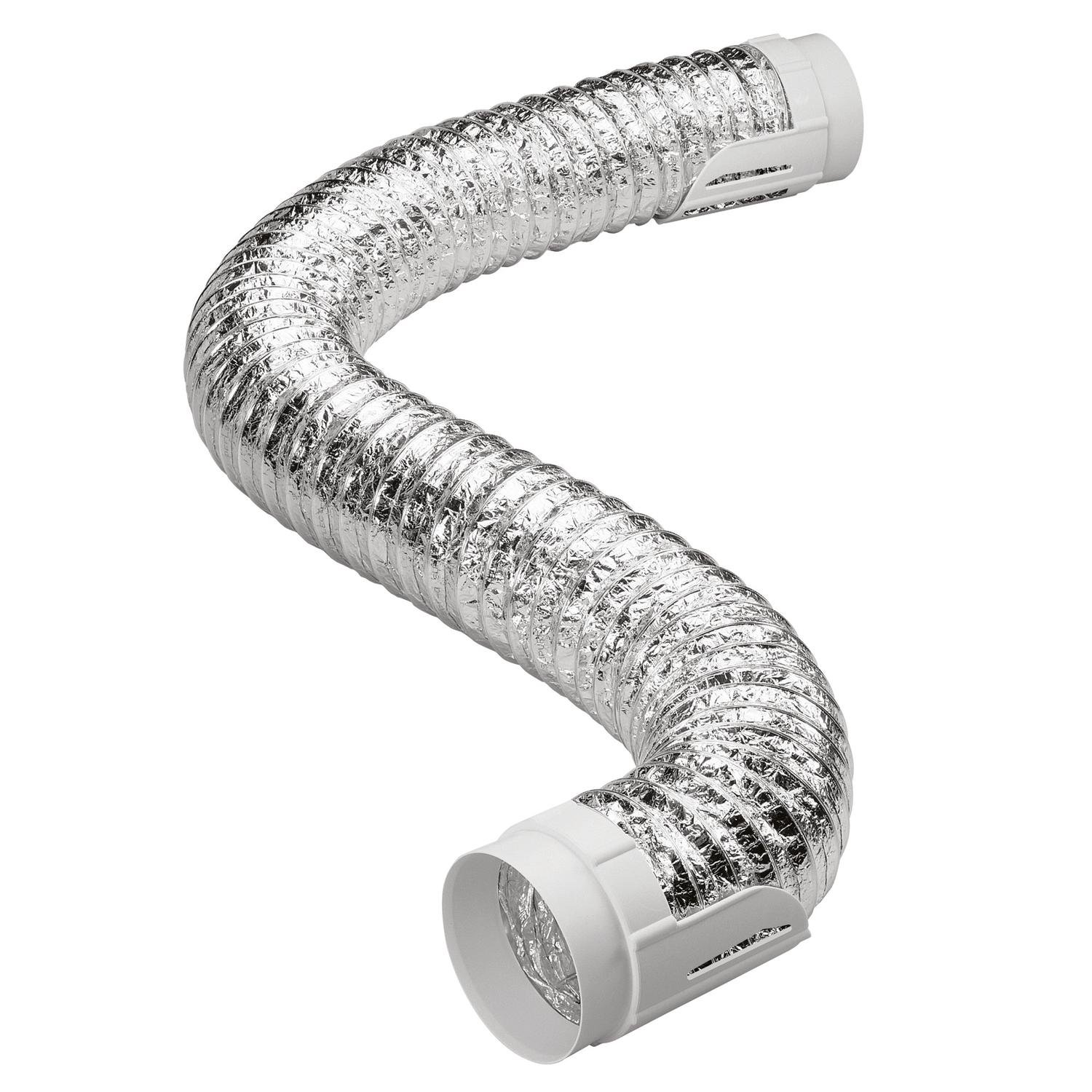 Ace 96 in. L X 4 in. D Silver/White Aluminum Dryer Vent Kit