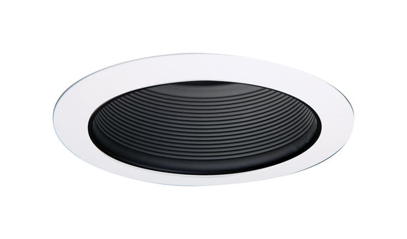 Halo Gloss Black/White 6 in. W Aluminum Baffle Trim