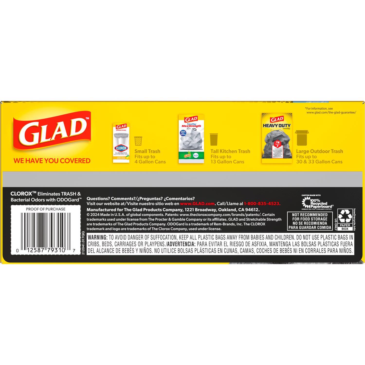 Glad Force Flex 30 gal Mountain Air Scent Trash Bags Drawstring 25 pk 0.9 mil