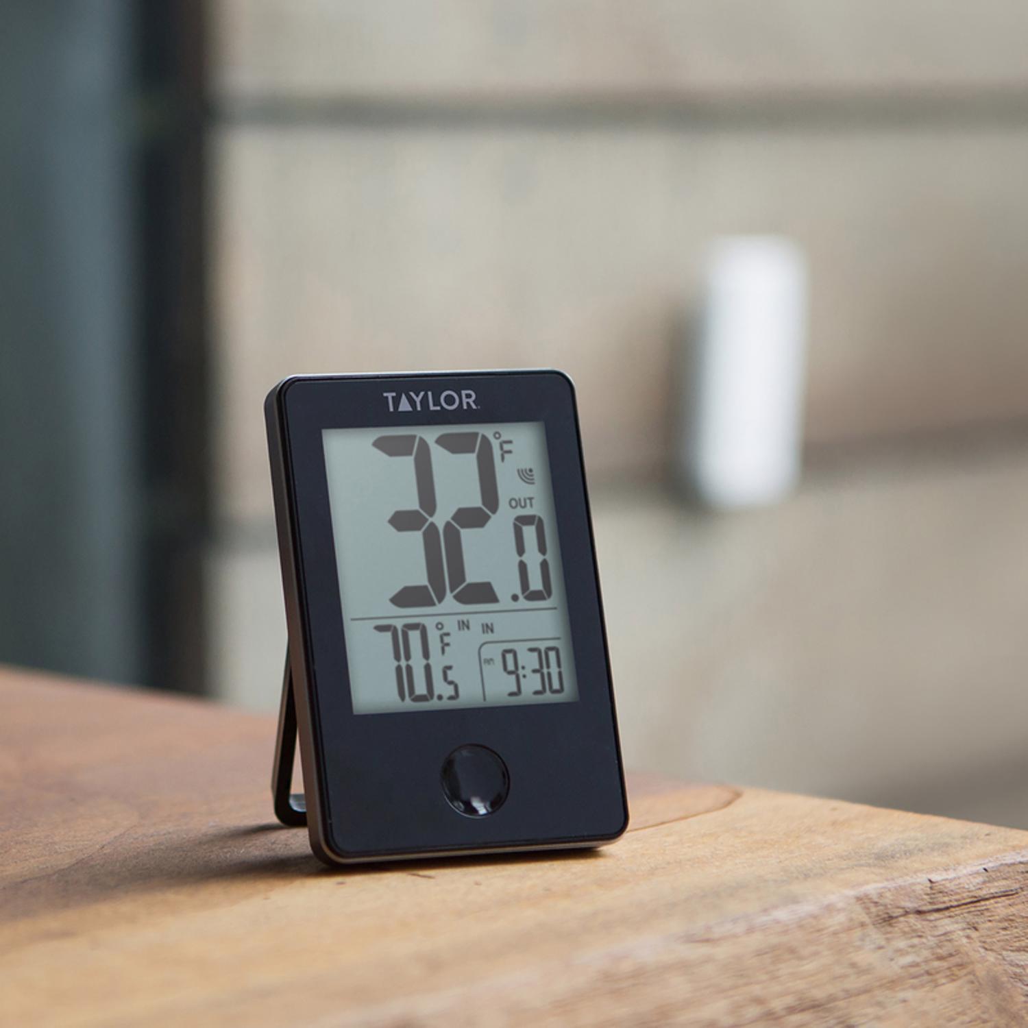 Taylor Digital Thermometer Plastic Black 7.68 in.