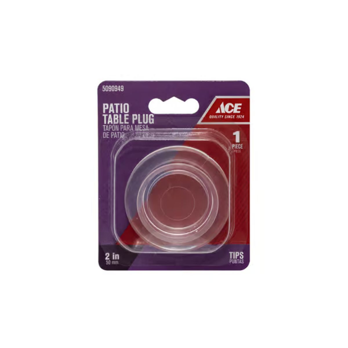 Ace Plastic Umbrella Hole Ring and Cap Set Clear Round 2 in. W 1 Pack