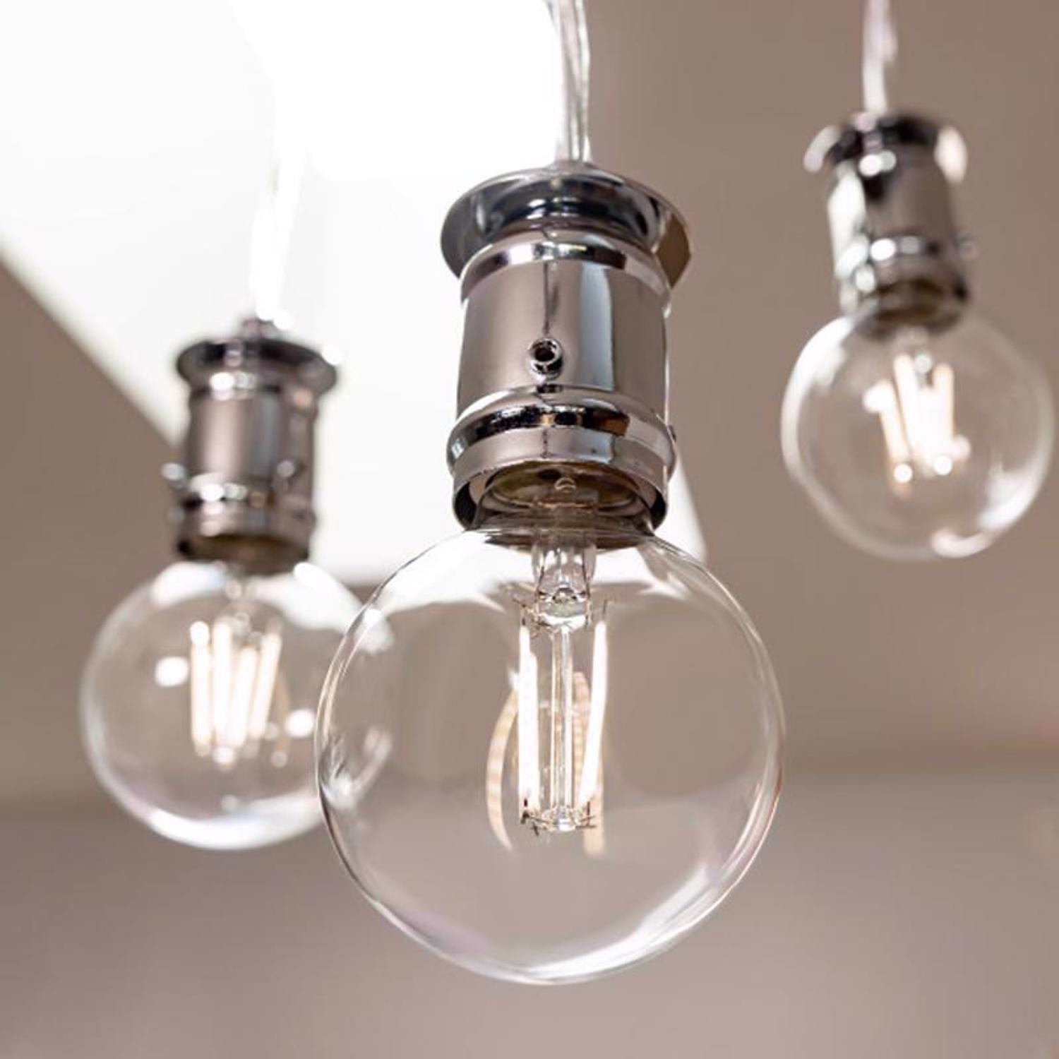 Feit White G25 E26 (Medium) Filament LED Bulb Soft White 40 Watt Equivalence 3 pk