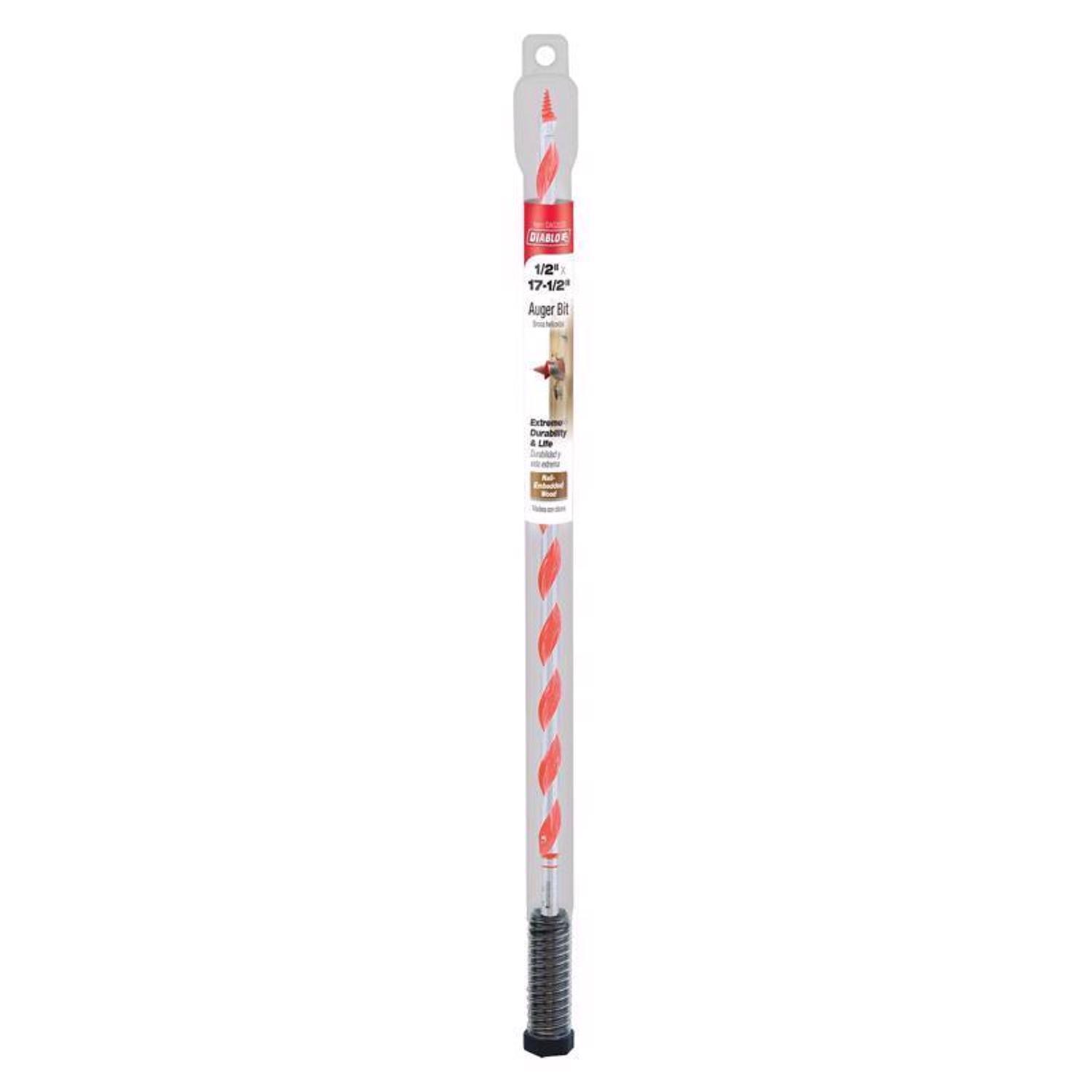 Diablo Dura-Tip 1/2 in. D X 17.5 in. L Auger Bit High Speed Steel 1 pc