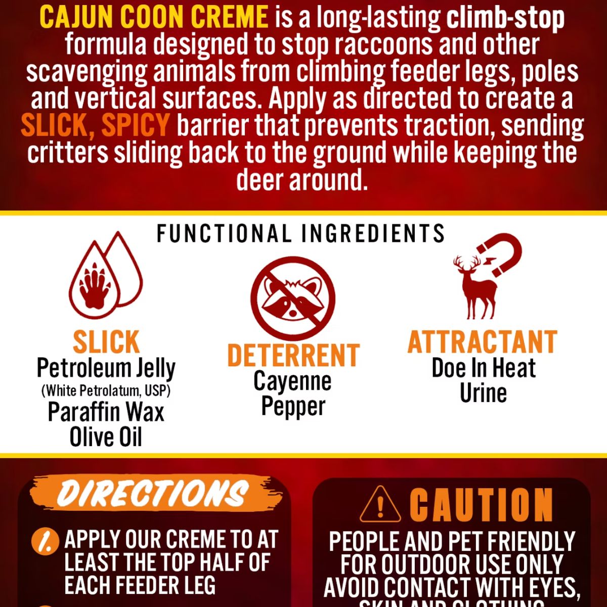 Cajun Coon Creme Deer Come Coon Go 2.5 oz.