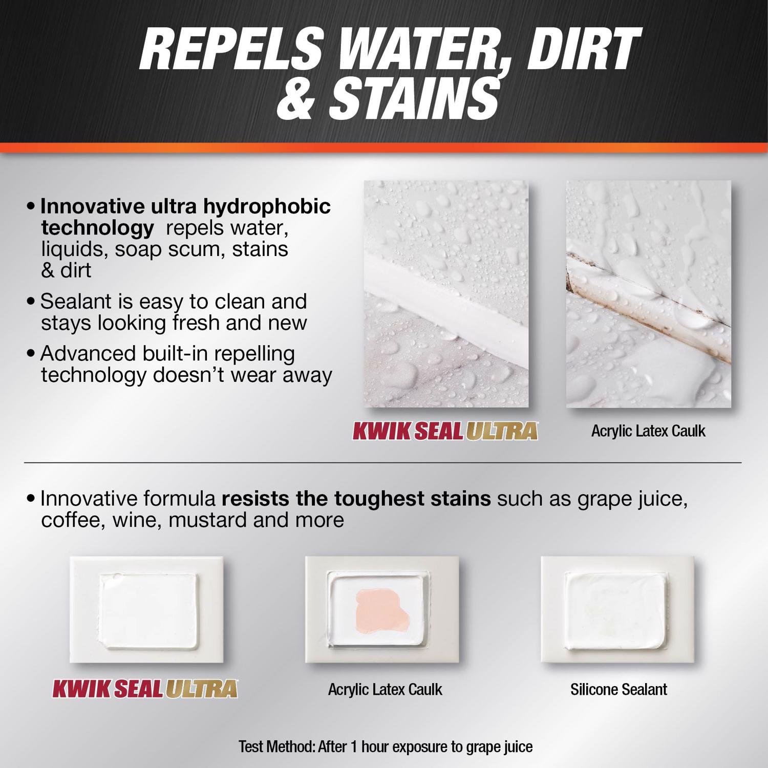 DAP Kwik Seal Ultra White Siliconized Acrylic Kitchen and Bath Sealant 5.5 oz