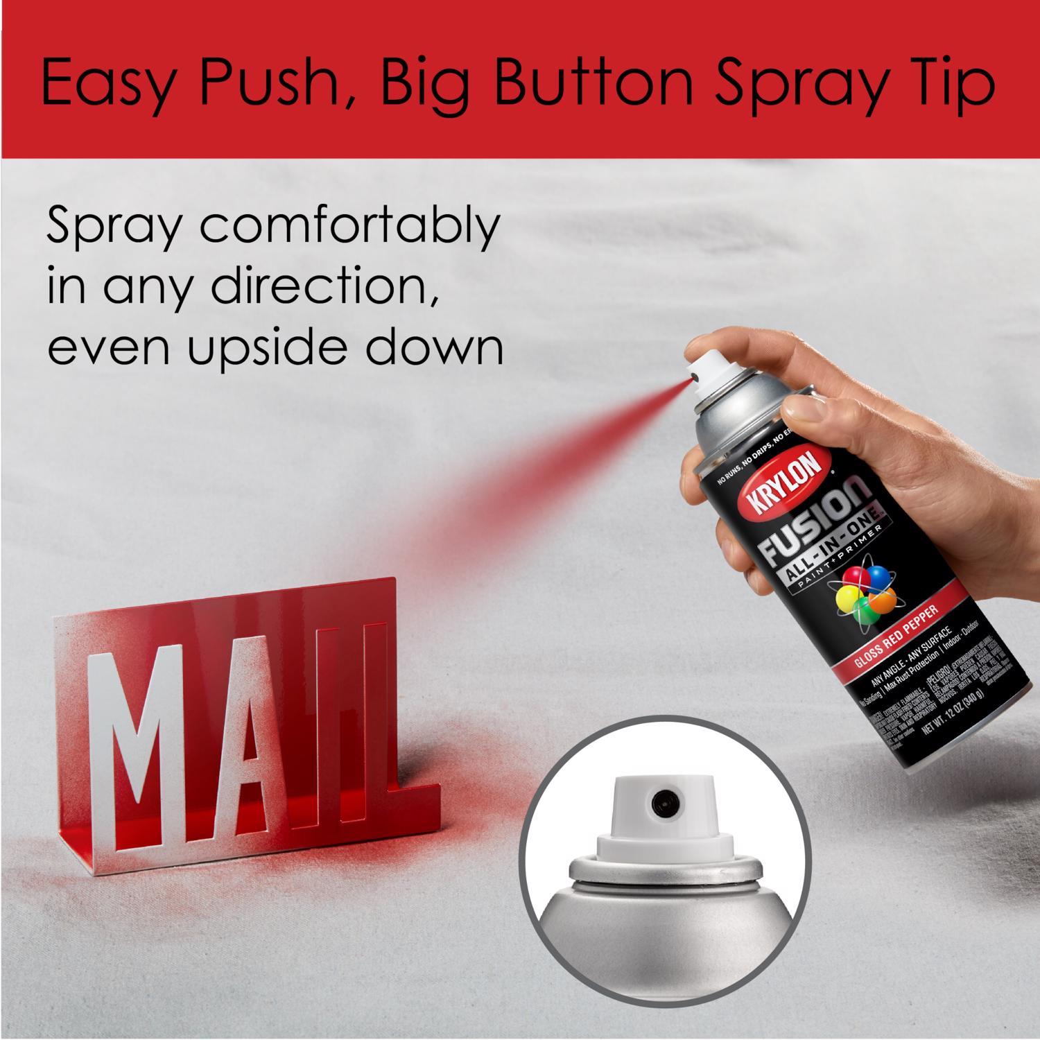 Krylon Fusion All-In-One Gloss Red Pepper Paint+Primer Spray Paint 12 oz