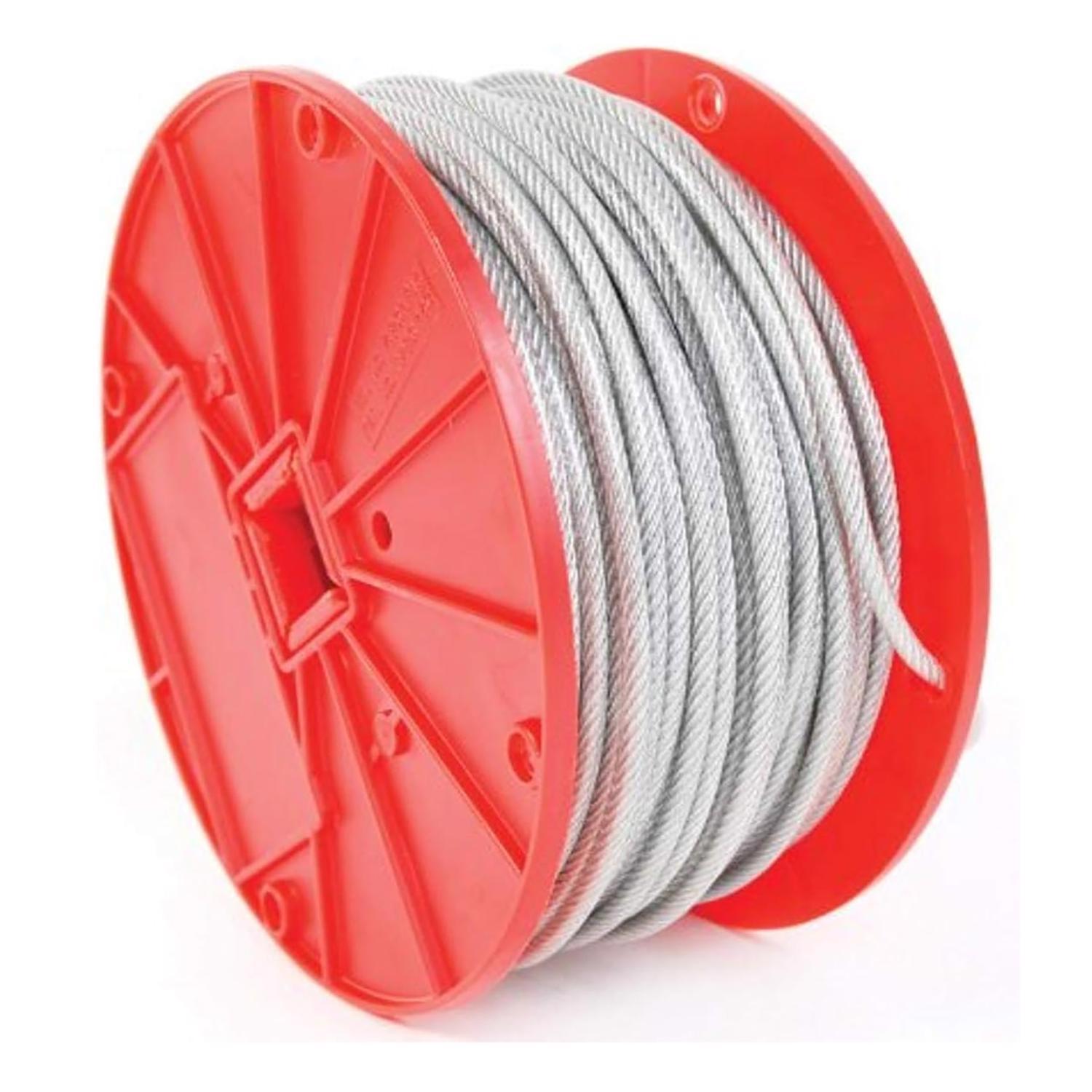 Koch Industries 1/8-3/16 in. D X 250 ft. L Galvanized Clear Vinyl Coated Wire Rope Cable