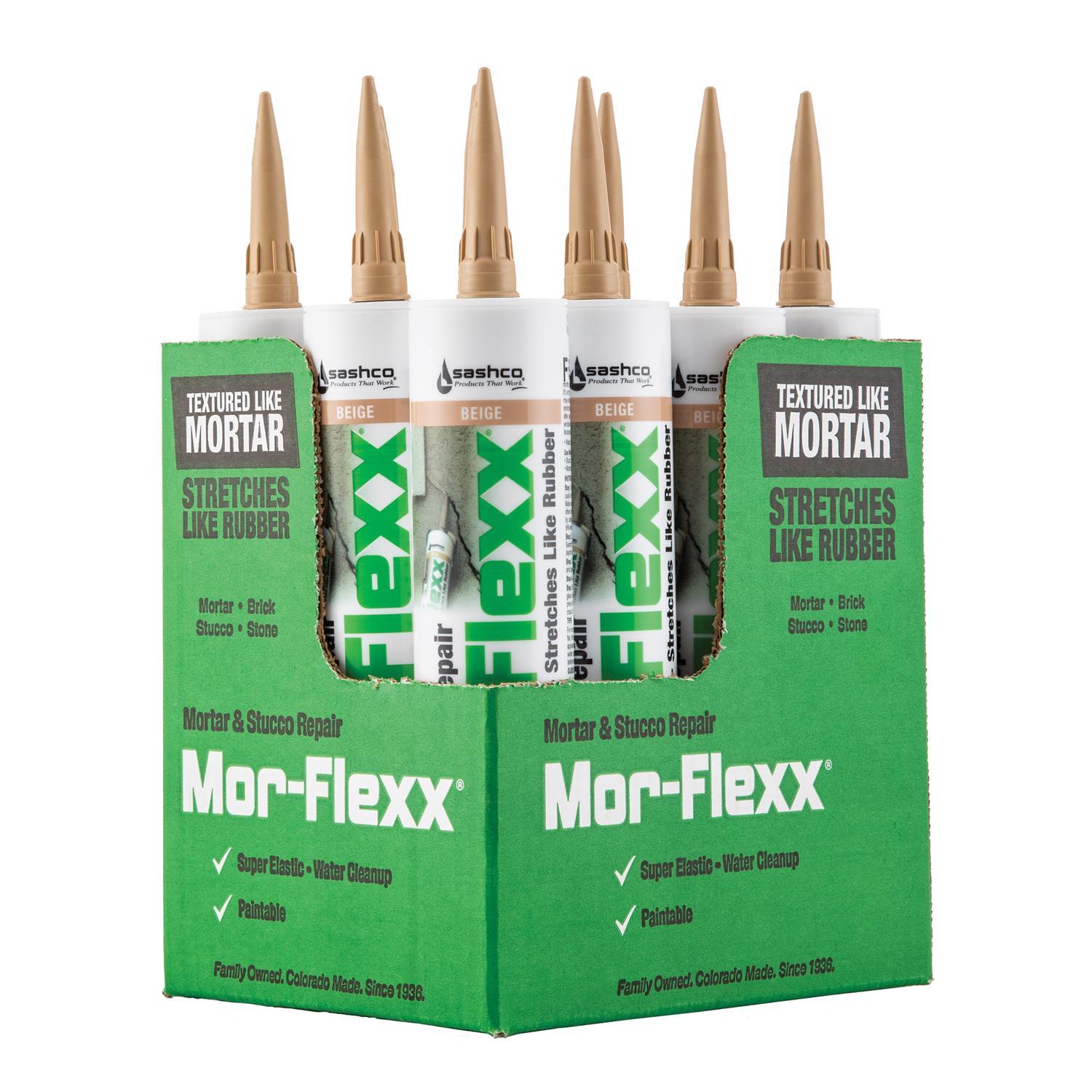 Sashco Mor-Flexx Beige Elastomeric Acrylic Latex Mortar and Stucco Repair Caulk 10.5 oz
