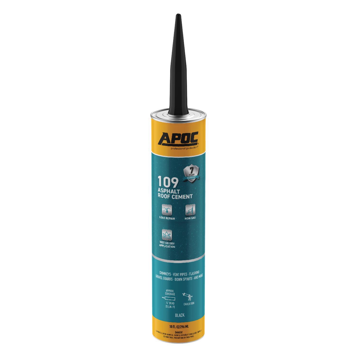 APOC Black Asphalt Roof Cement 10 oz