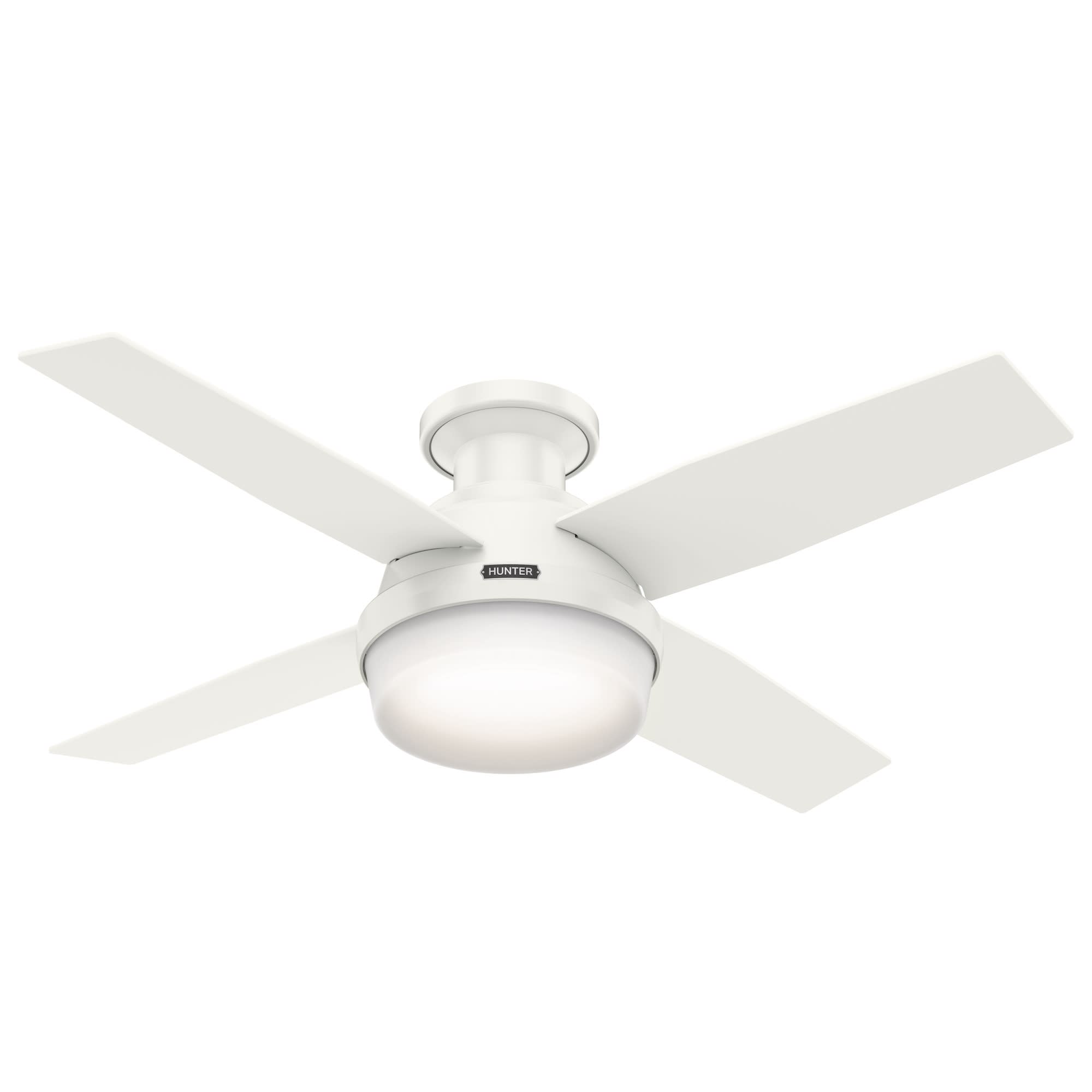 Hunter Dempsey 44 in. Snow White White LED Indoor Ceiling Fan