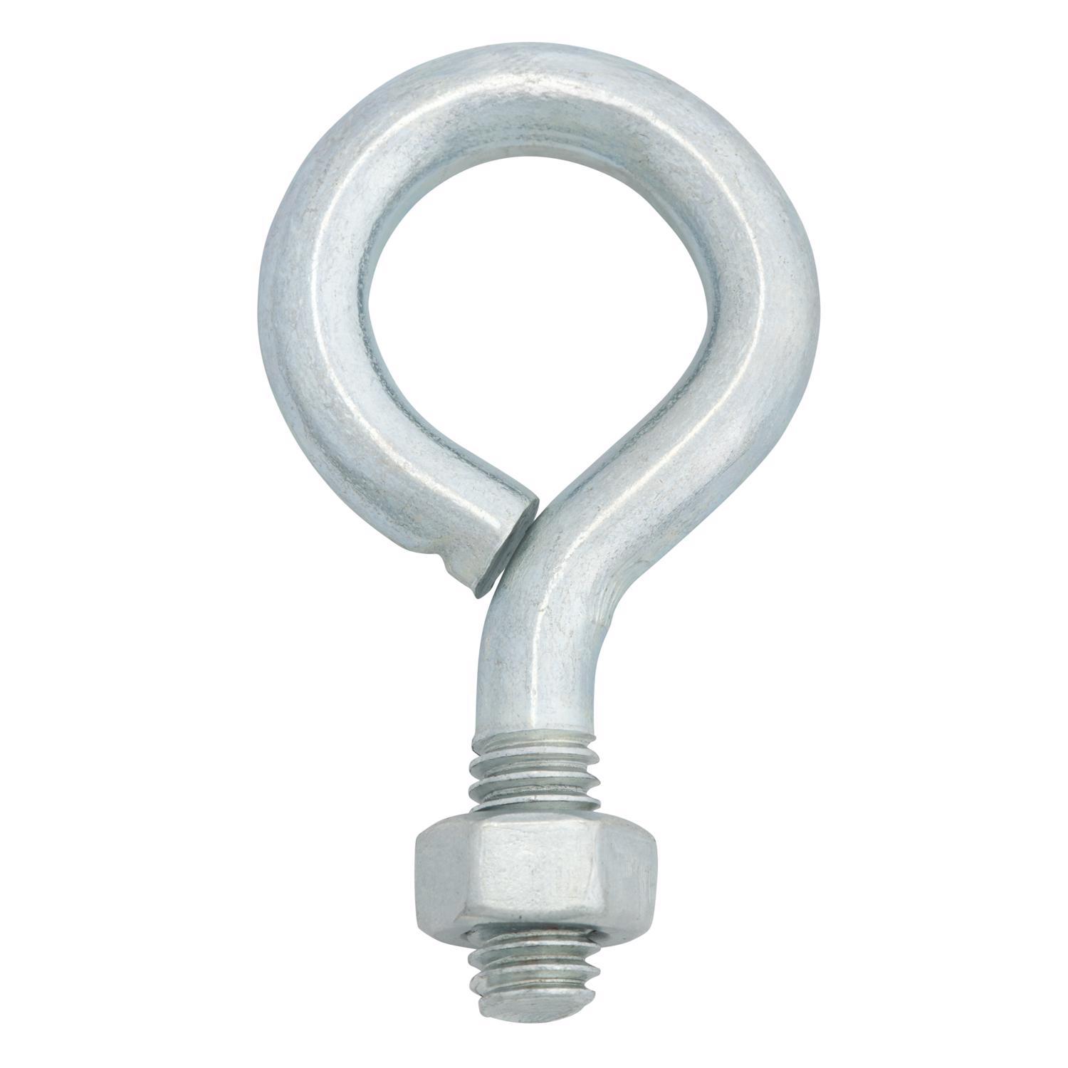 Hampton 5/16 in. X 2-1/4 in. L Zinc-Plated Steel Eyebolt Nut Included