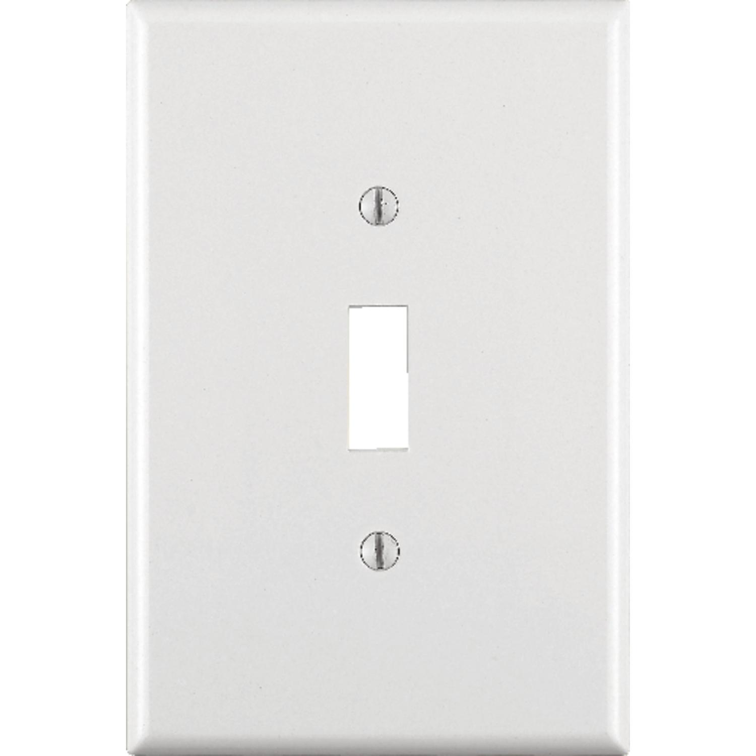 Leviton White 1 gang Thermoset Plastic Toggle Wall Plate 1 pk