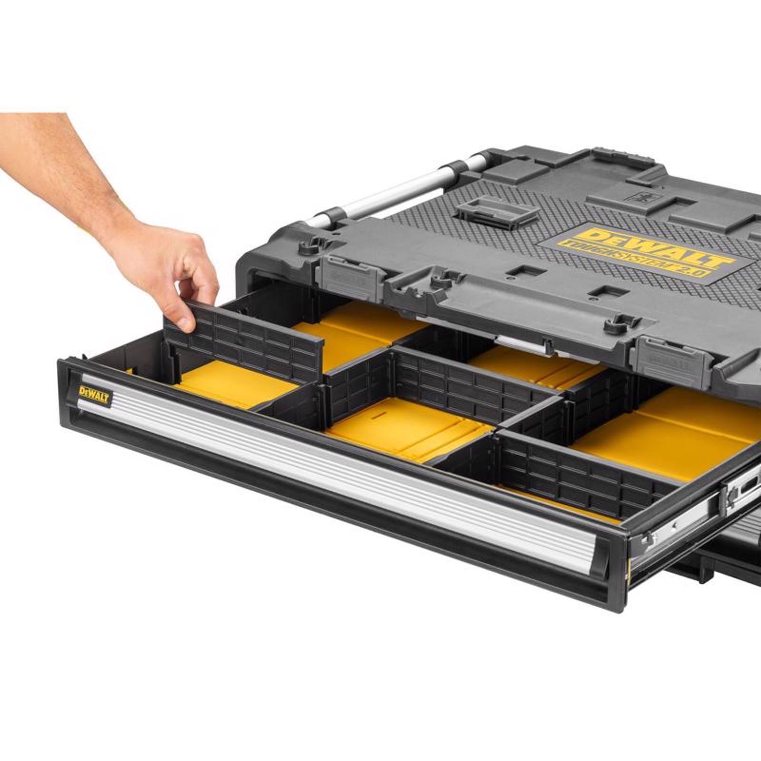 DEWALT ToughSystem 2.0 DXL 30 in. Double Shallow Drawers Tool Box 2633.4 cu in Black/Yellow