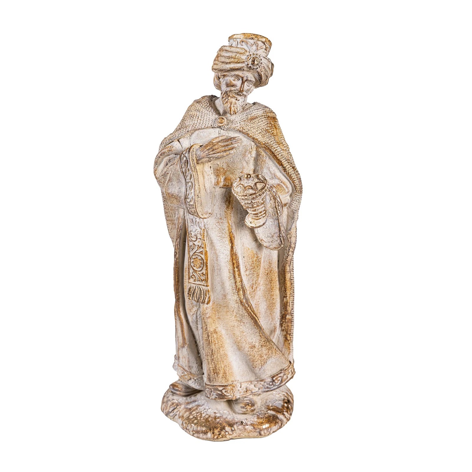 Astoria Grand Nativity Garden Statue, Resin Statue, Gilded Nativity, 9 in. H, Set of 10