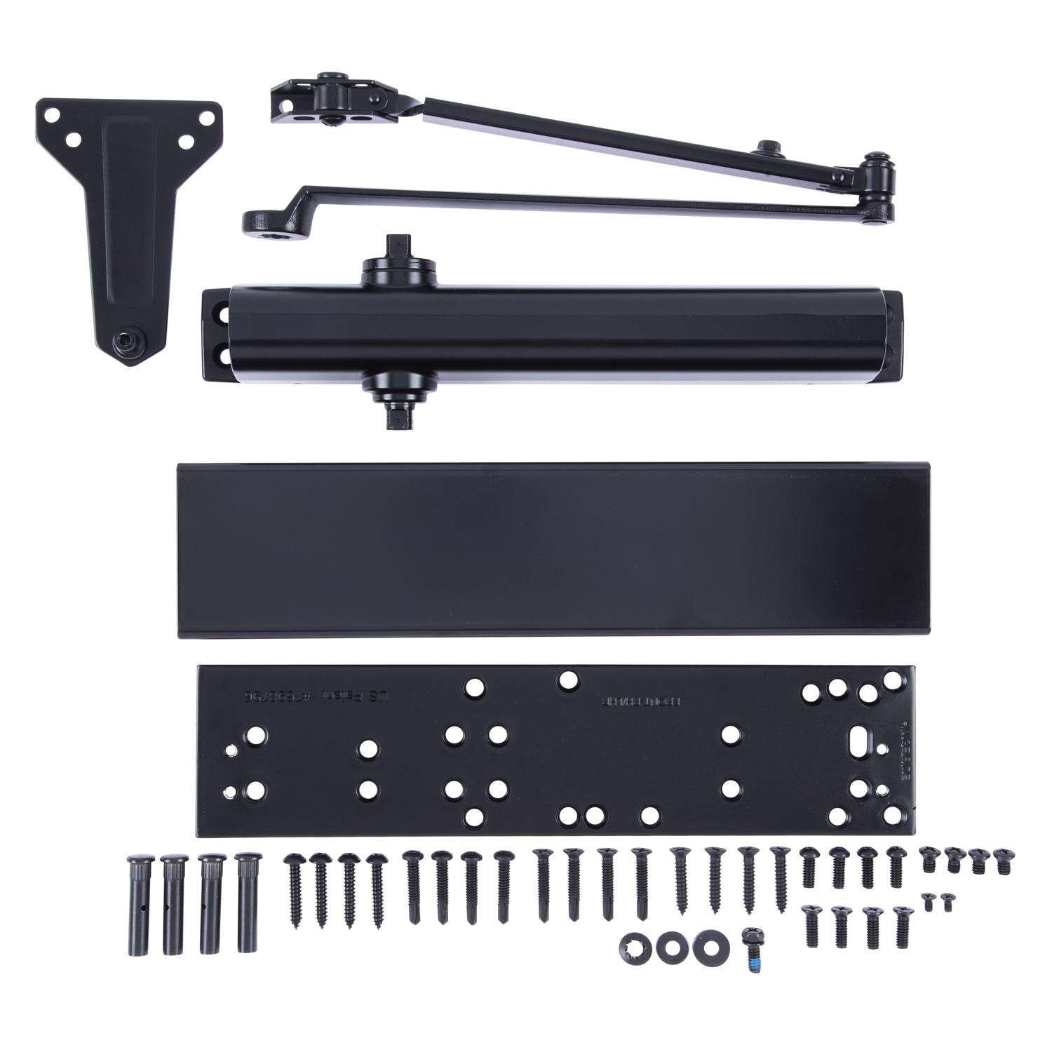 Brinks Commercial Matte Black Metal Hydraulic Adjustable Door Closer Grade 1