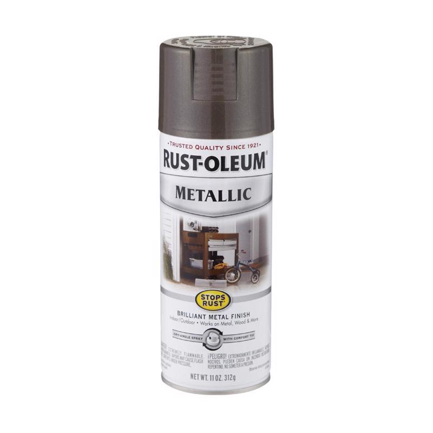 Rust-Oleum Stops Rust Metallic Dark Bronze Metallic Spray Paint 11 oz