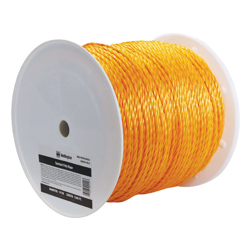 Wellington 1/4 in. Dia. x 1200 ft. L Twisted Poly Rope Orange