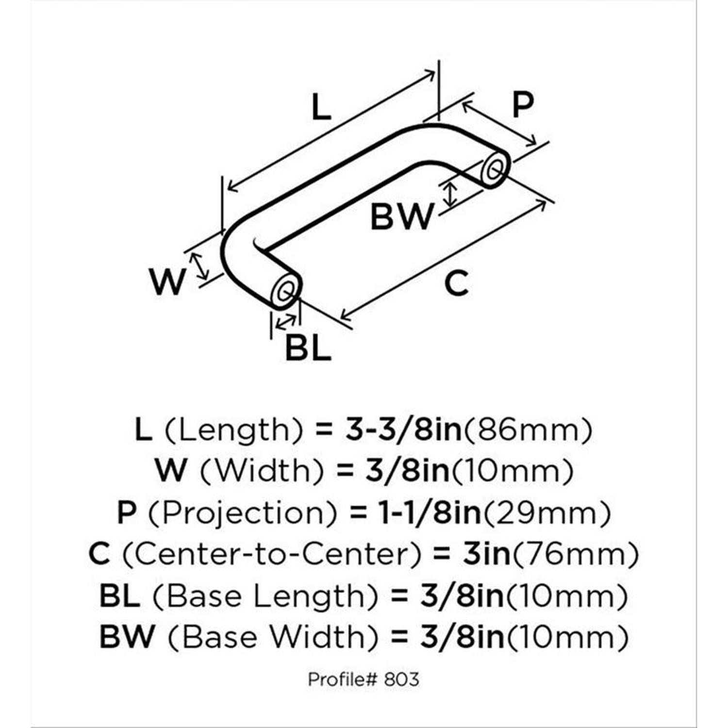 Amerock Allison Cabinet Pull 3 in. White 1 pk