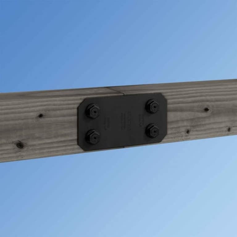 Simpson Strong-Tie APVST610 Outdoor Accents® Avant Collection™ ZMAX®, Black Powder-Coated Strap for 6X, 8-Pack