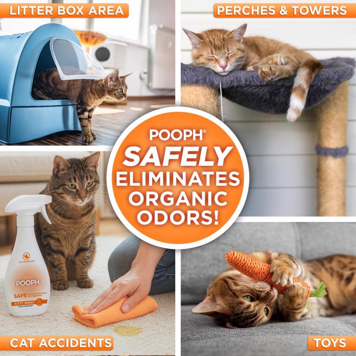 Pooph Kitty Litter Cat Liquid Litter Box Odor Destroyer 20 oz