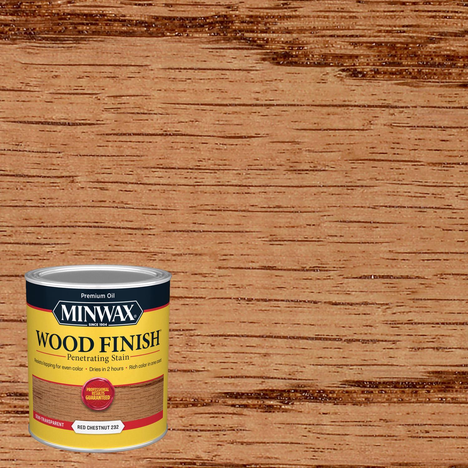 Minwax Wood Finish Semi-Transparent Red Chestnut Oil-Based Penetrating Wood Stain 1 qt