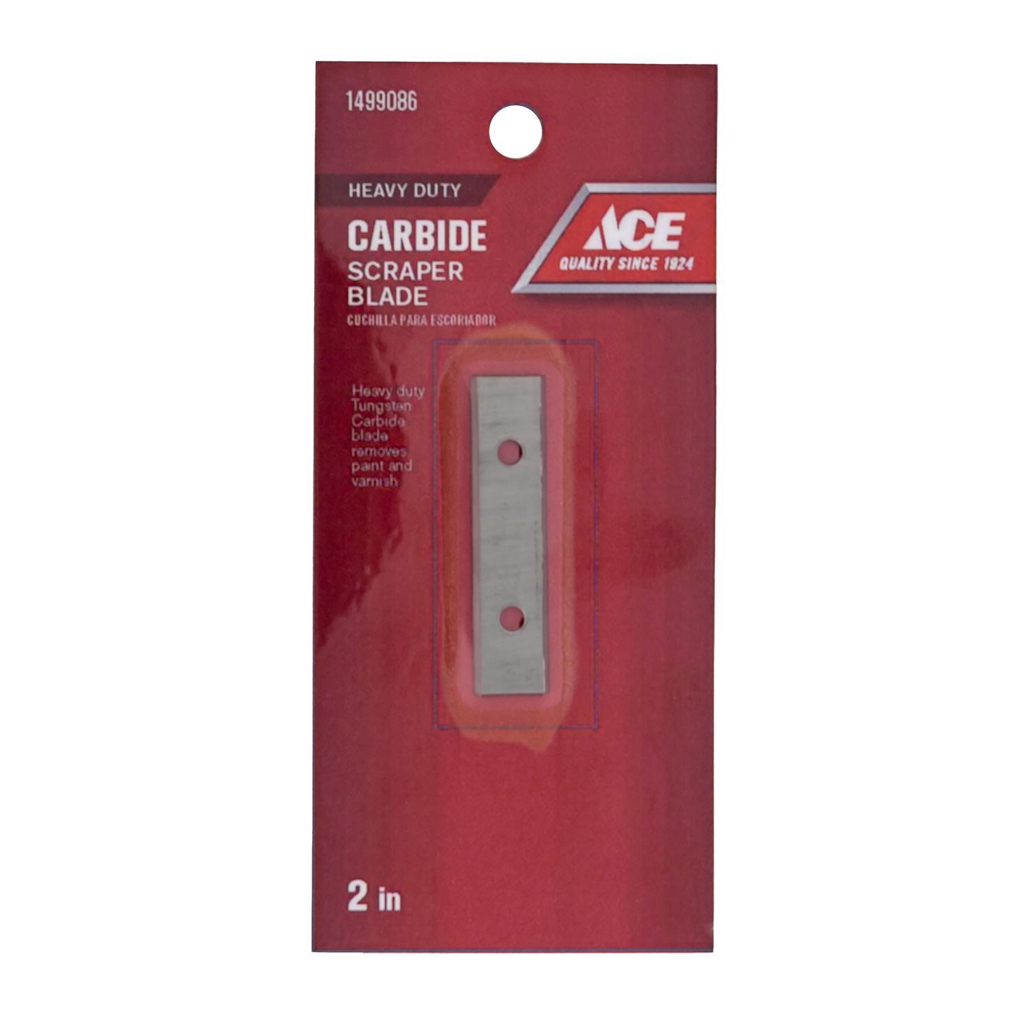 Ace 2 in. W Tungsten Carbide Double Edge Scraper Blade