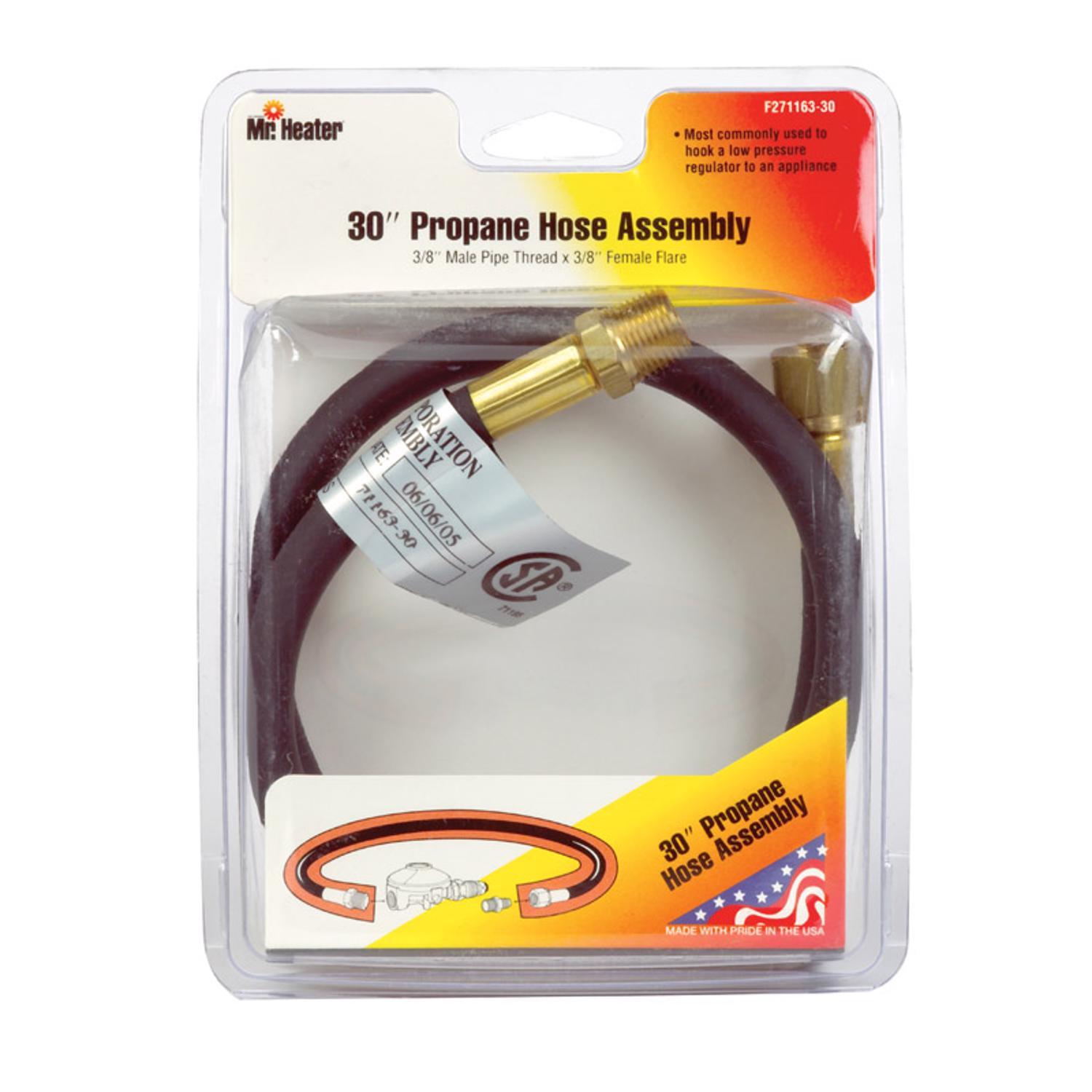 Mr. Heater 3/8 in. D X 3/8 in. D X 30 in. L Brass/Plastic Hose Assembly