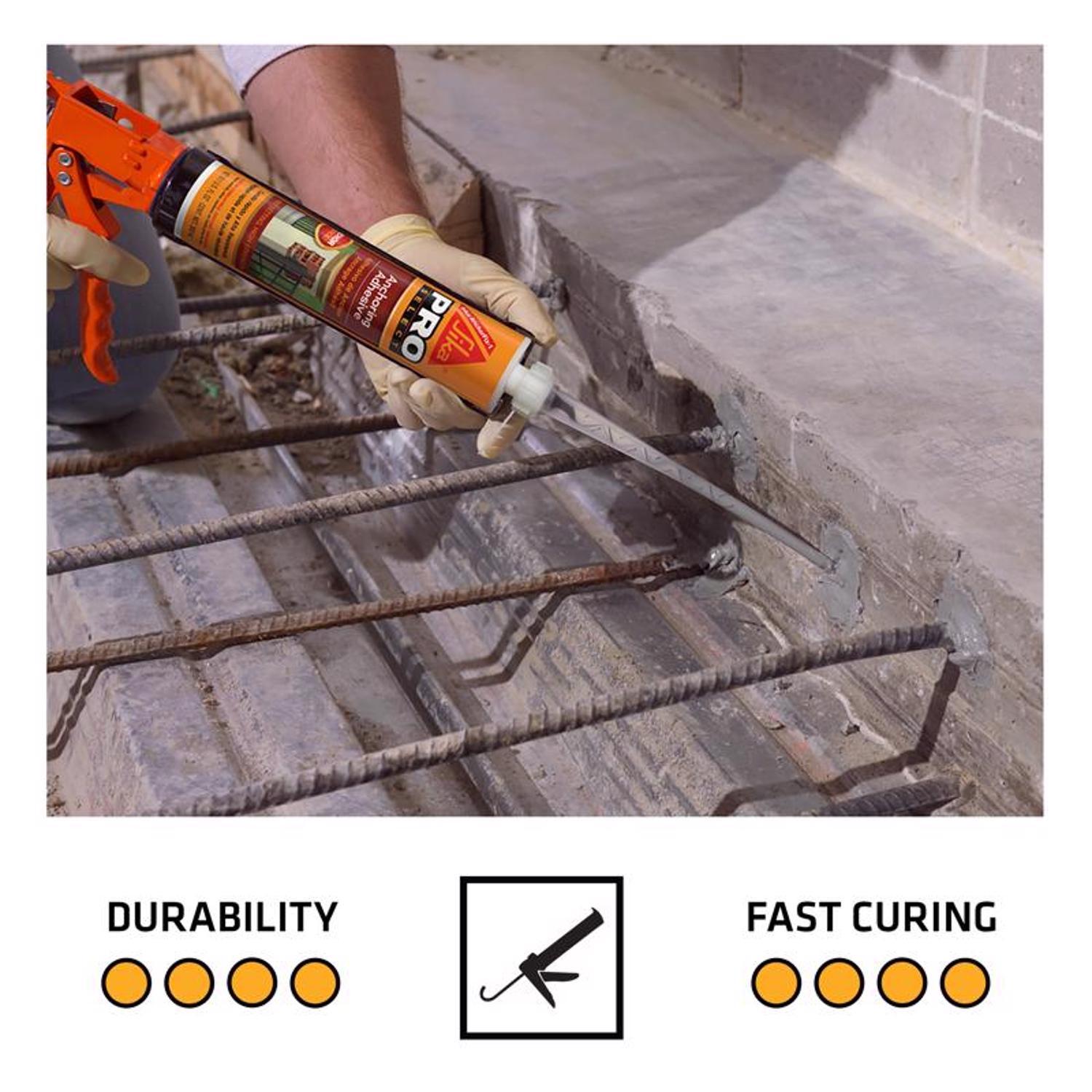 Sika Pro Select High Strength Gray Anchoring Adhesive 10.1 oz