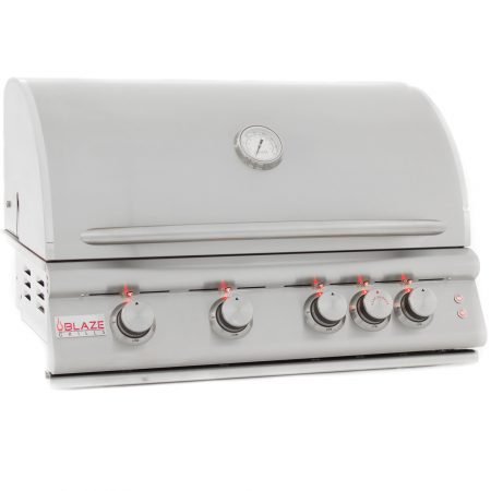 Blaze 32-Inch 4-Burner LTE Gas Grill with Rear Burner and Built-in Lighting System Propane