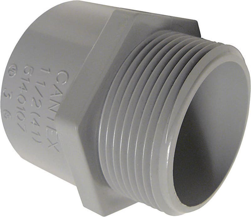 Cantex 1-1/4 in. D PVC Male Adapter For PVC 1 pk