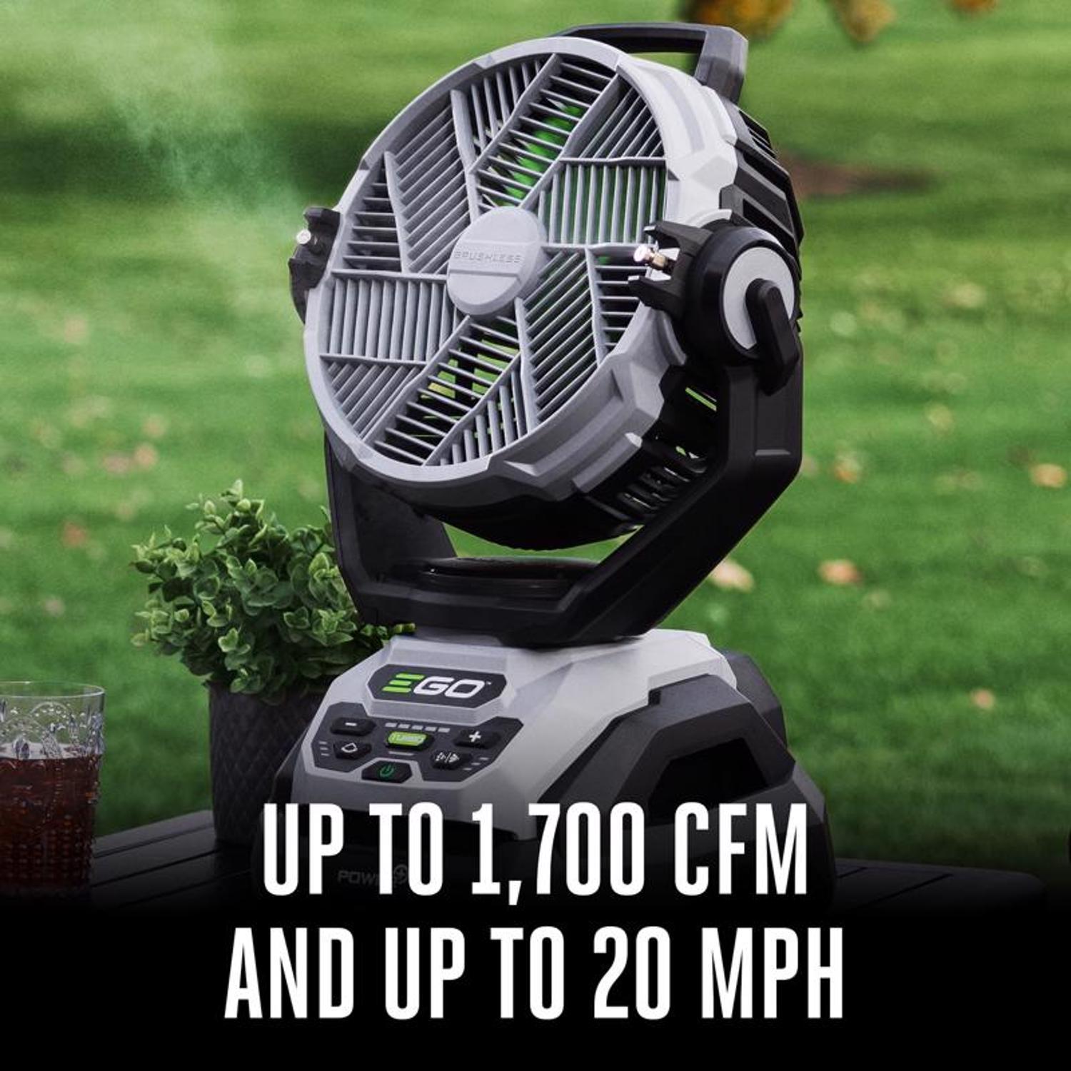 EGO Power+ 19.49 in. H 5 speed Oscillating Misting Fan Remote Control