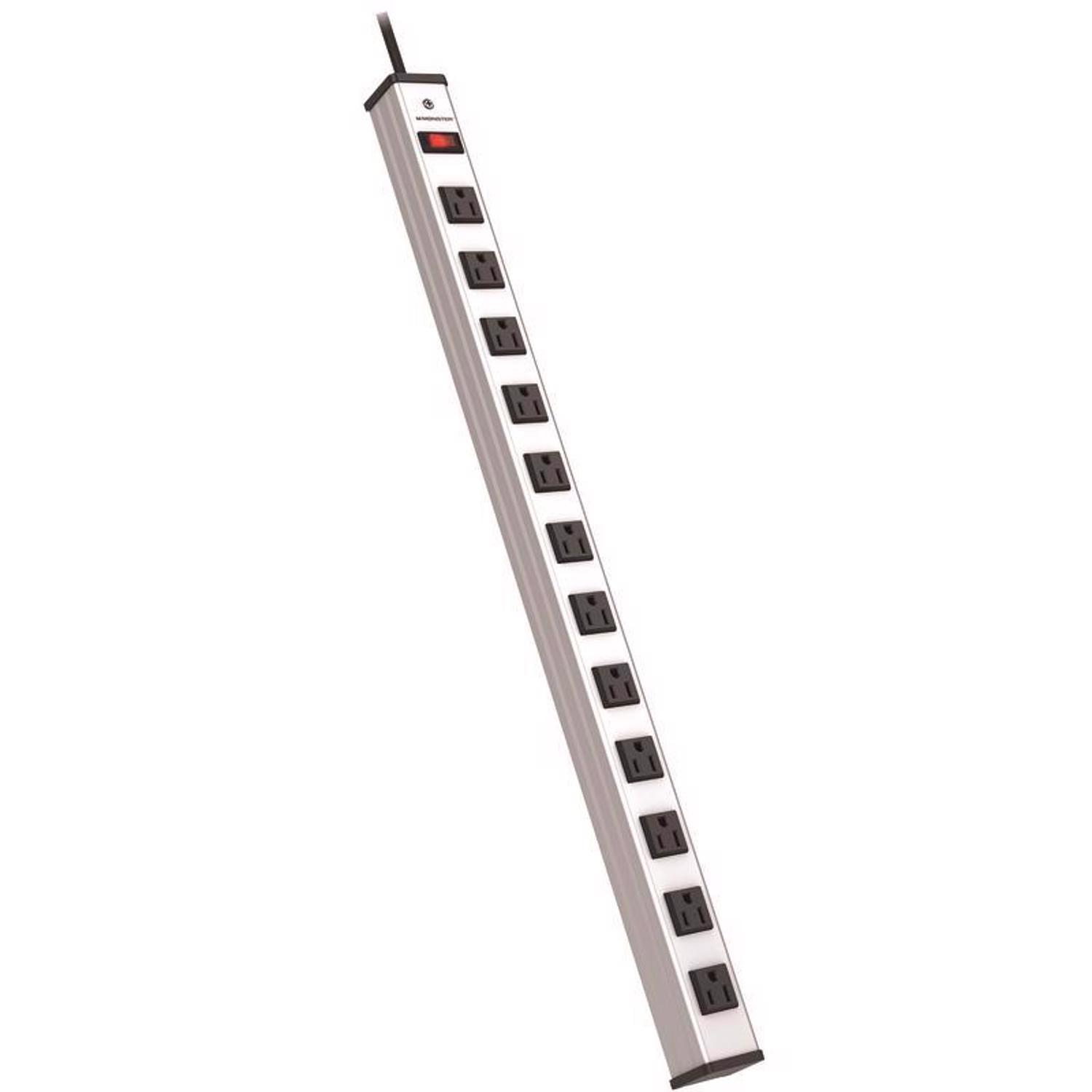 Monster Just Power It Up 6 ft. L 12 outlets Power Strip Silver