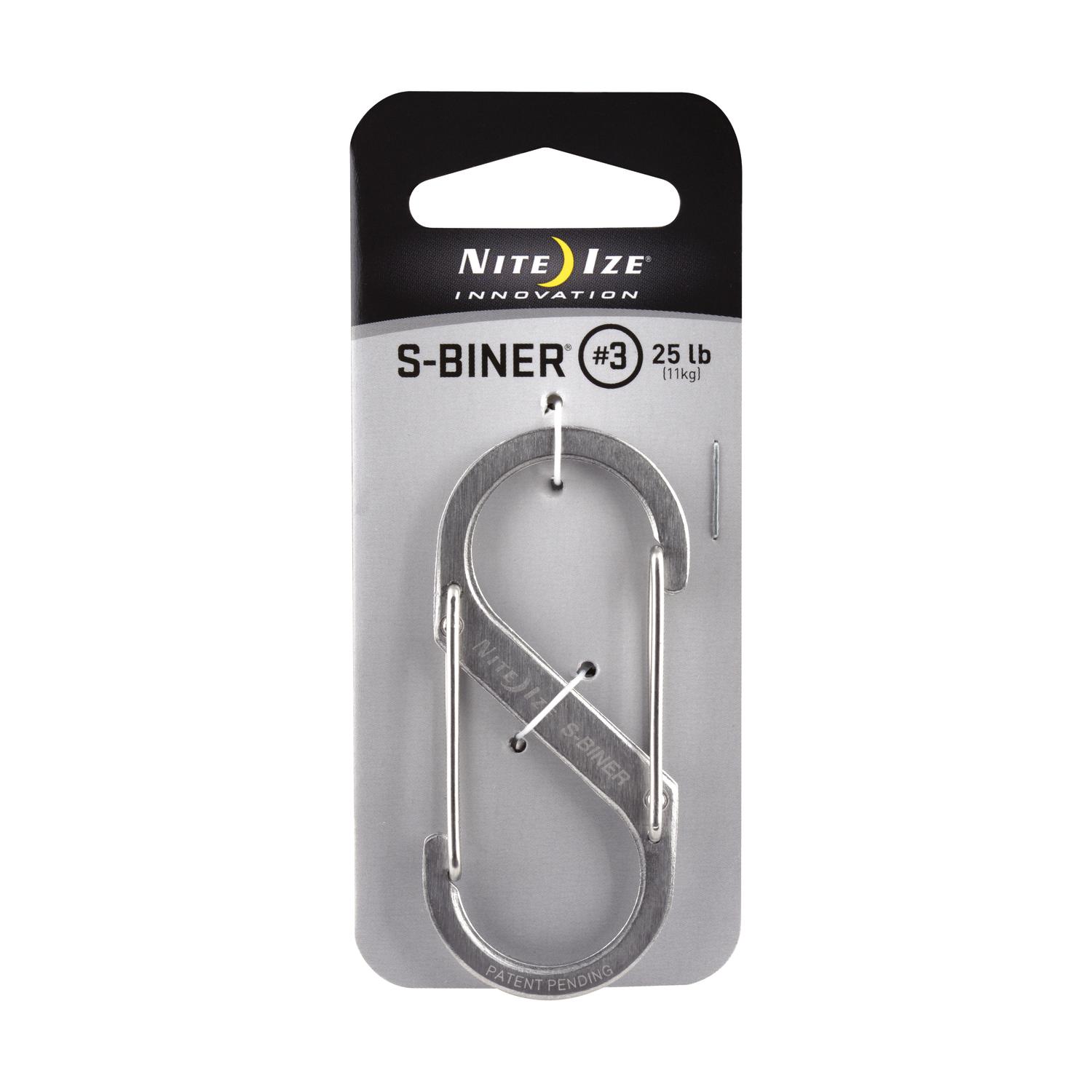 Nite Ize S-Biner 1.8 in. D Stainless Steel Silver Carabiner Key Holder