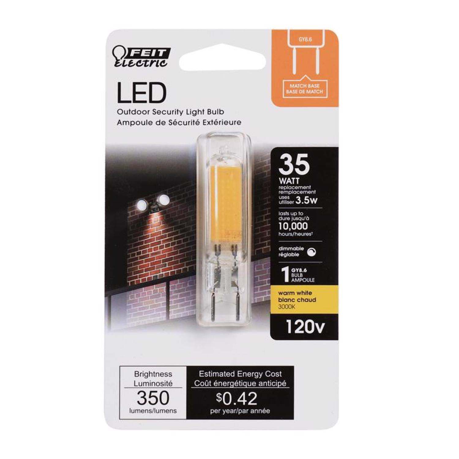 Feit T4 GY8.6 LED Bulb Bright White 35 Watt Equivalence 1 Pack